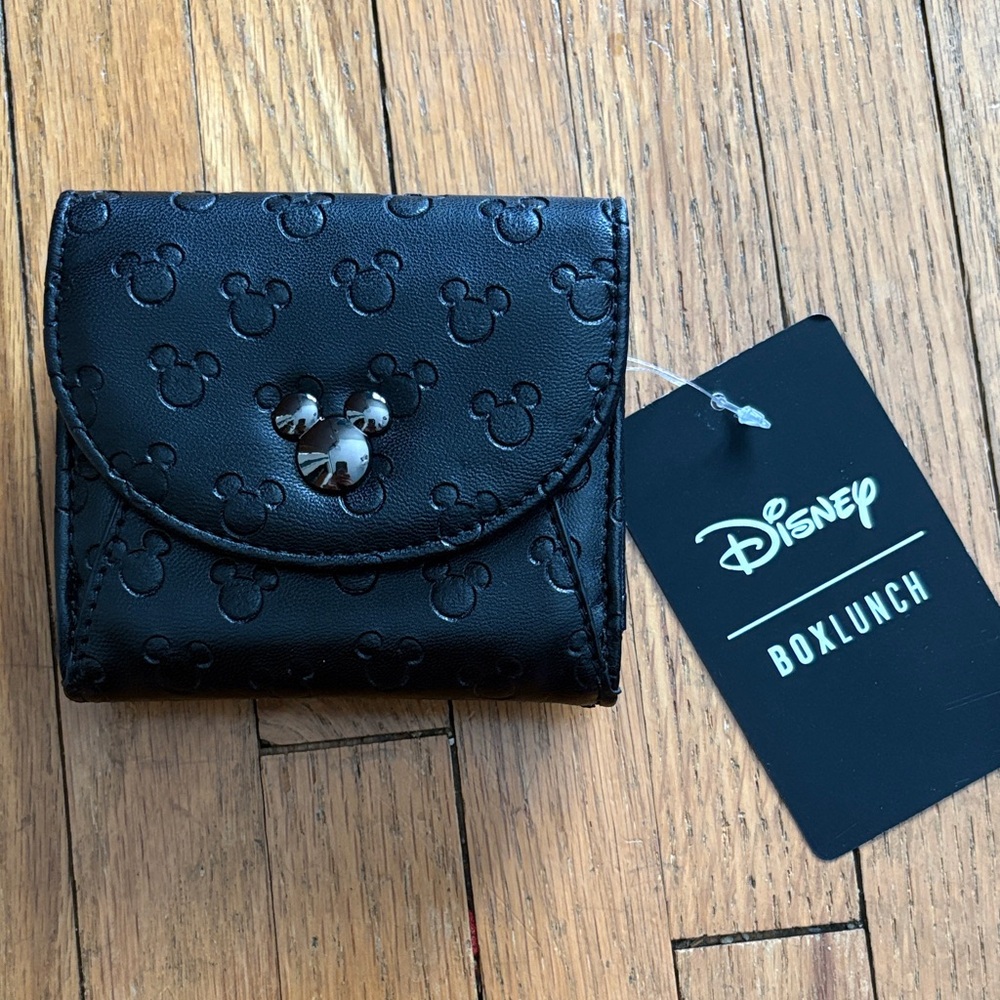Disney BoxLunch Embossed Black Wallet